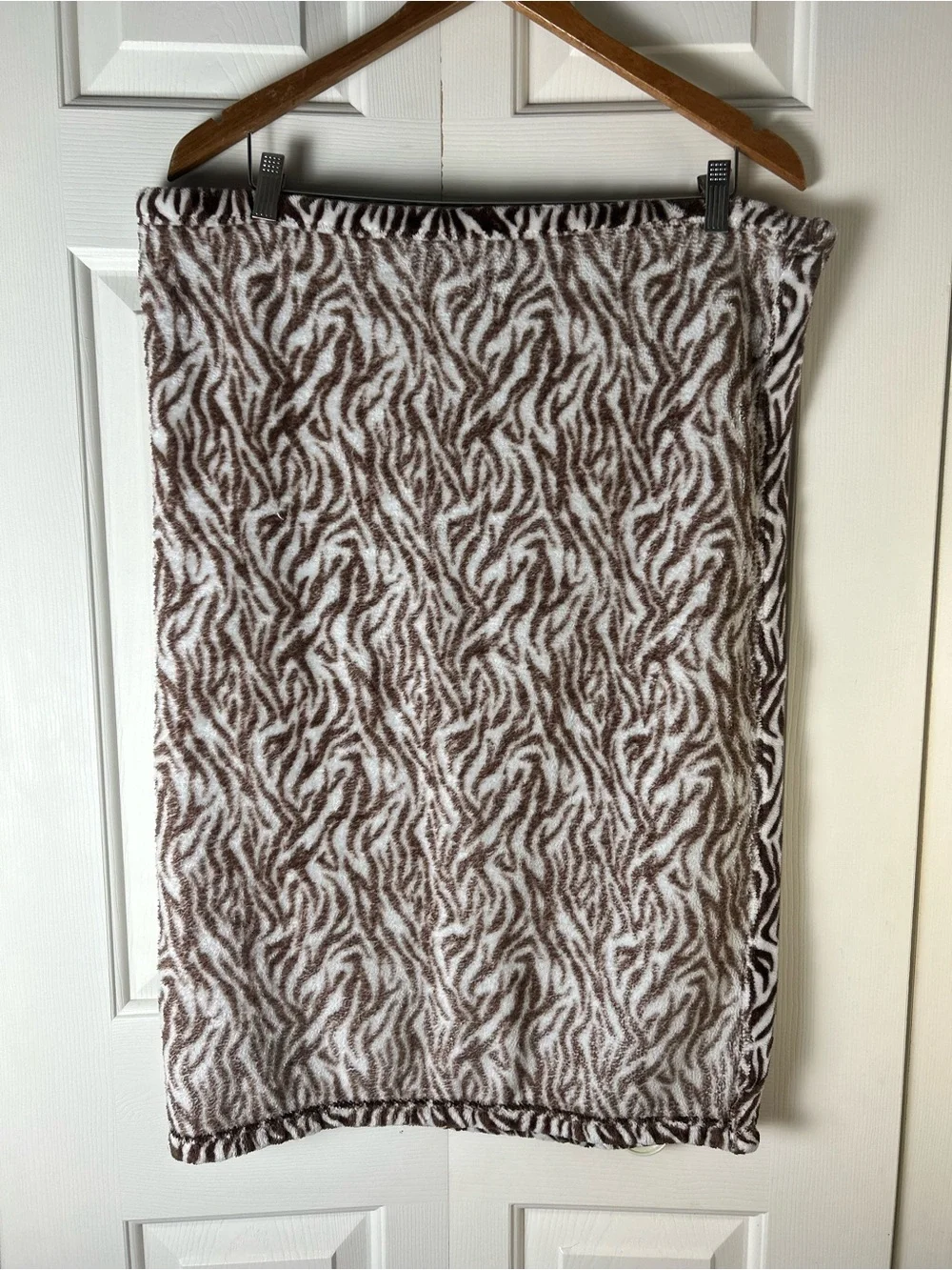 Baby Starters Brown White Zebra Print Blanket Lovey Plush